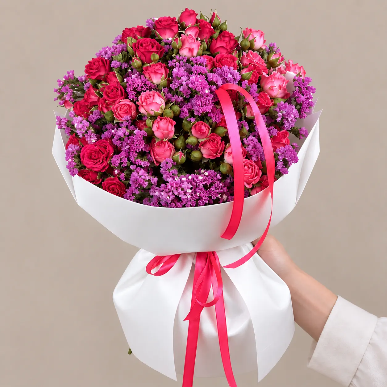 دسته گل سرخابی مینیاتوری