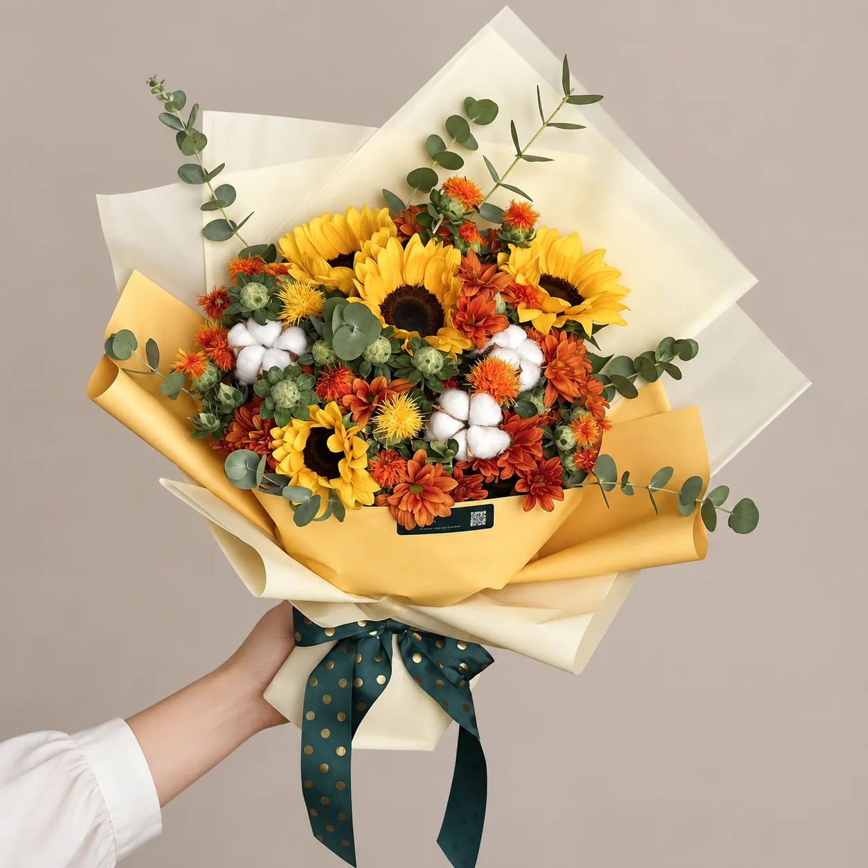 دسته گل آفتابگردون  و داوودی