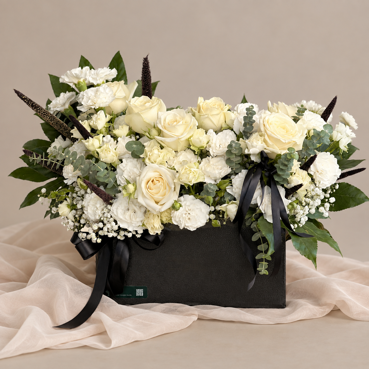 باکس گل ترحیم رز