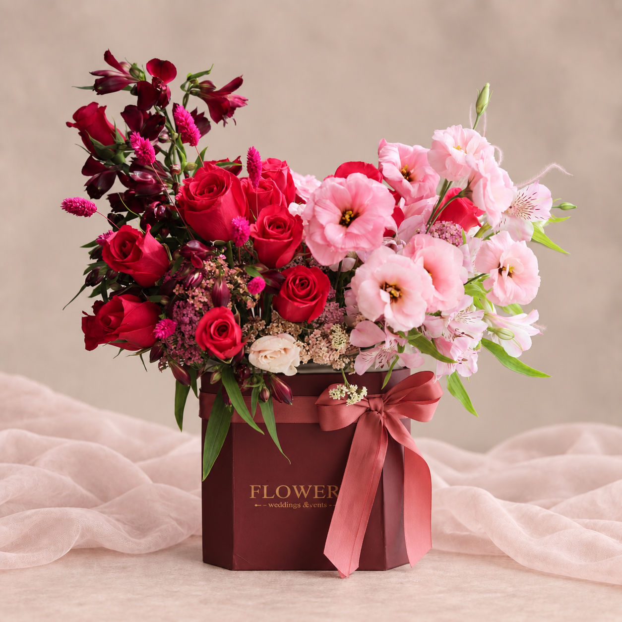 باکس گل قرمز